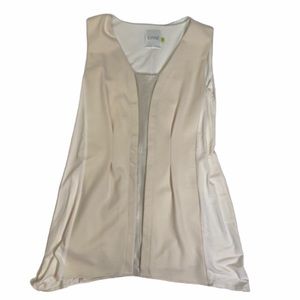 Lysse Tank Top Sleeveless Top Silver Cream Blouse